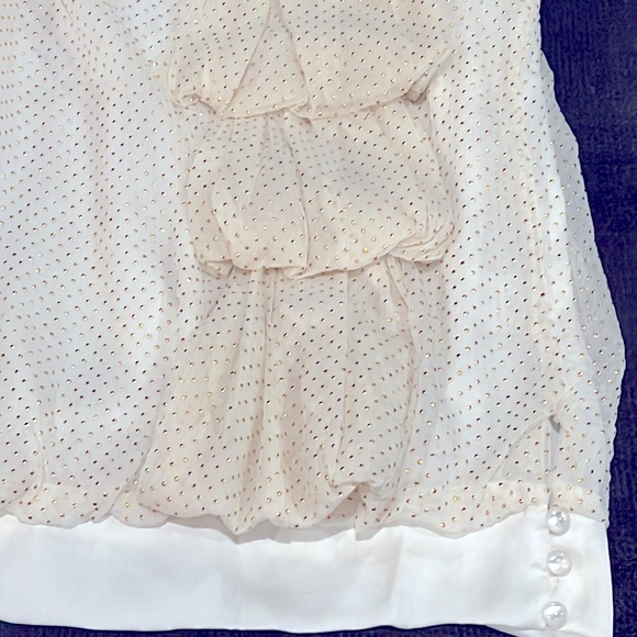 MM Couture by Miss M off the shoulder beautiful blouse. White size L - Picture 9 of 16